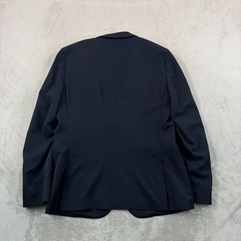 Z ZEGNA Blazer Sport Coat Giacca Jacket Men 42R US 52R EU Black Wool Drop 8 Deco